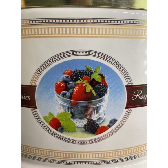 VTG KNOTT’S BERRY FARM 2007 Canister Storage Jar Hinged Lid Ceramic Fruit Print - Picture 15 of 16